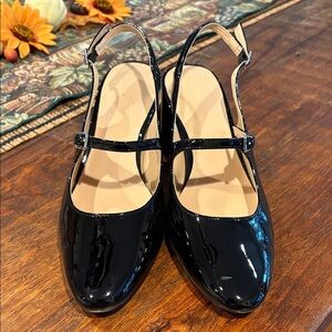 LOFT Black Patent Leather Mary Jane’s with a heel